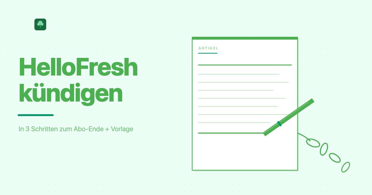 HelloFresh-Abo kündigen über die Website oder App