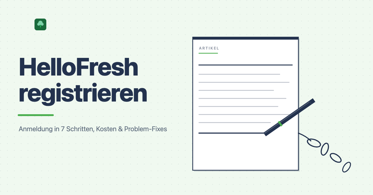 HelloFresh registrieren: Anleitung in 7 Schritten