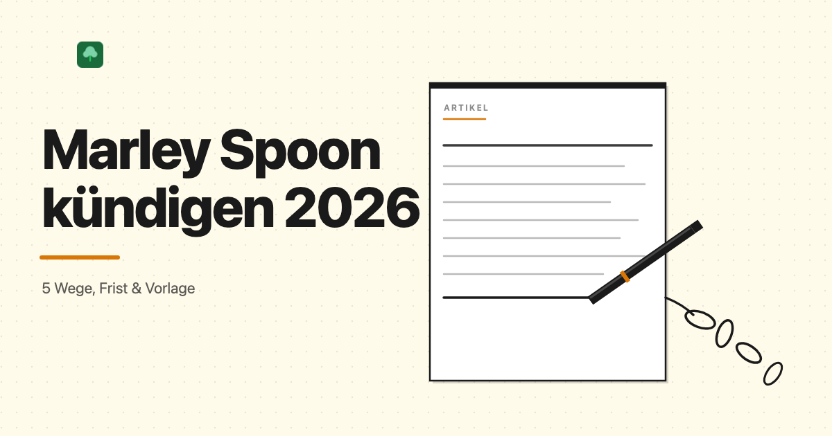 Marley Spoon Abo kündigen über die Website oder App