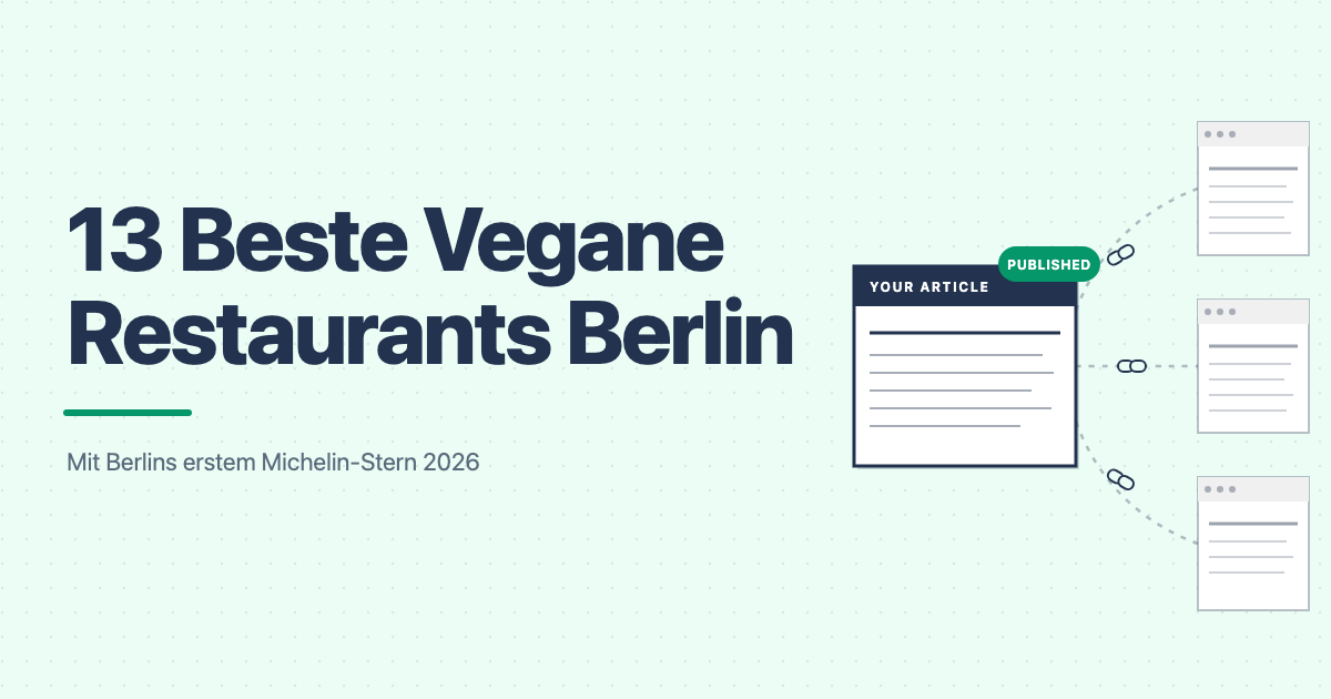 13 beste vegane Restaurants Berlin 2026, mit Berlins erstem Michelin-Stern-Restaurant