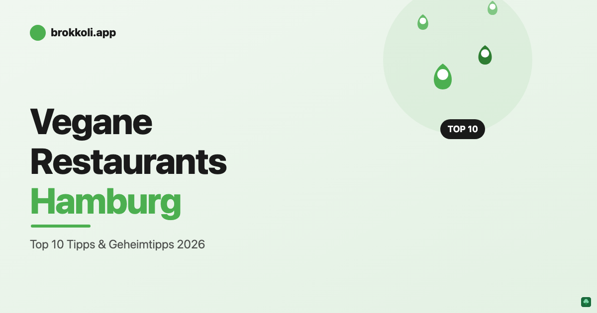 Vegane Restaurants Hamburg 2026: Top 10 Tipps und Geheimtipps, Illustration mit Stadtkarte